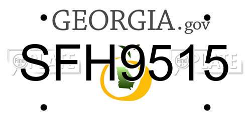 SFH9515 Georgia License Plate