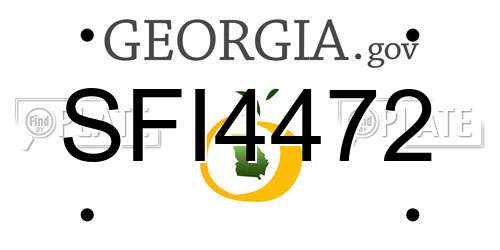 SFI4472 Georgia License Plate
