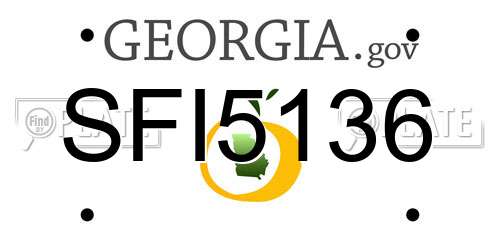 SFI5136 Georgia License Plate