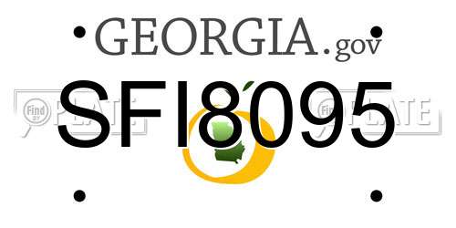 SFI8095 Georgia License Plate
