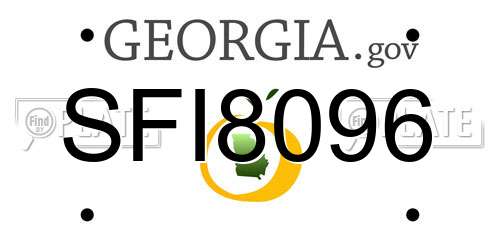 SFI8096 Georgia License Plate