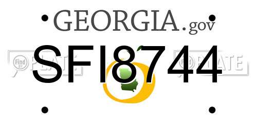 SFI8744 Georgia License Plate