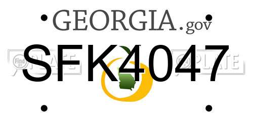 SFK4047 Georgia License Plate
