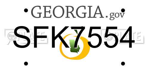 SFK7554 Georgia License Plate