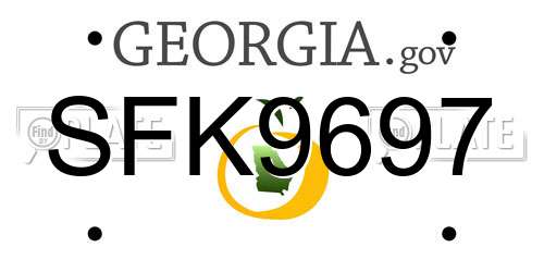 SFK9697 Georgia License Plate