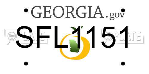 SFL1151 Georgia License Plate