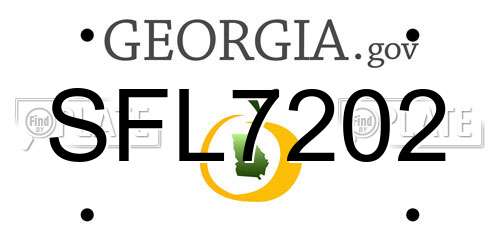 SFL7202 Georgia License Plate