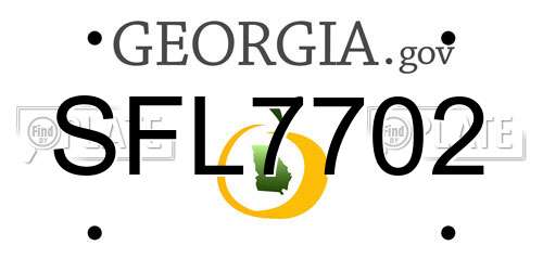 SFL7702 Georgia License Plate