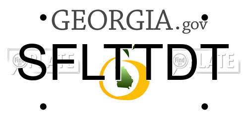 SFLTTDT Georgia License Plate