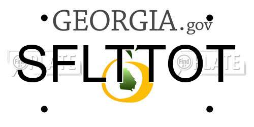 SFLTTOT Georgia License Plate
