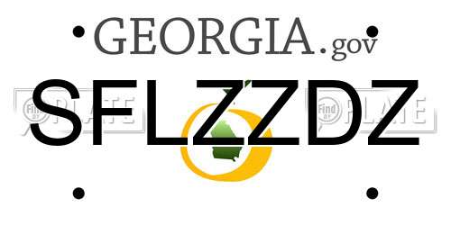 SFLZZDZ Georgia License Plate