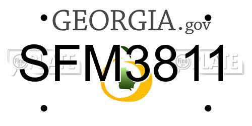 SFM3811 Georgia License Plate