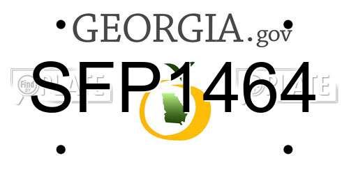 SFP1464 Georgia License Plate