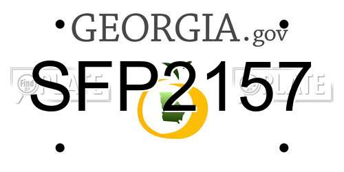 SFP2157 Georgia License Plate