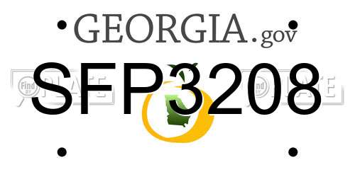 SFP3208 Georgia License Plate