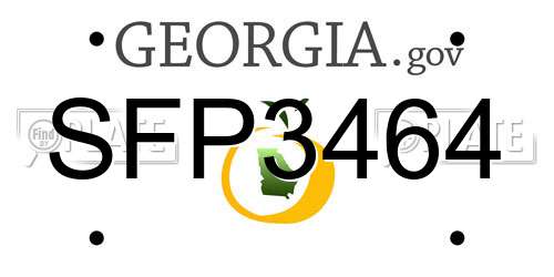 SFP3464 Georgia License Plate