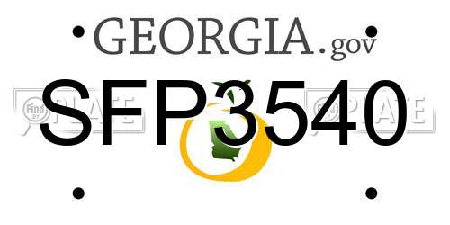 SFP3540 Georgia License Plate