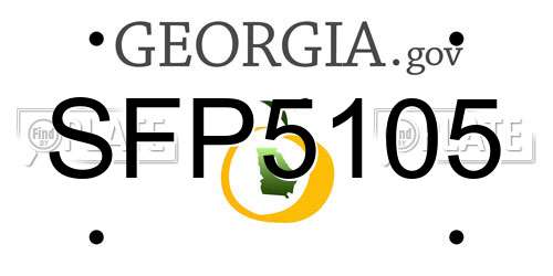 SFP5105 Georgia License Plate
