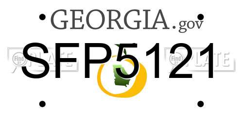 SFP5121 Georgia License Plate