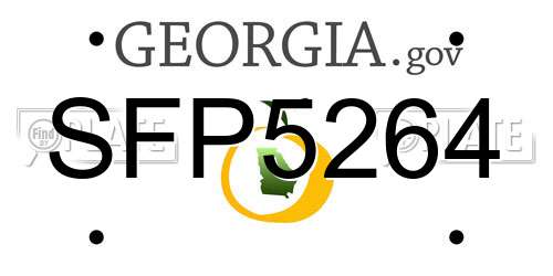 SFP5264 Georgia License Plate