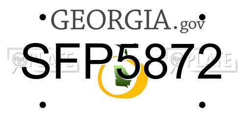 SFP5872 Georgia License Plate