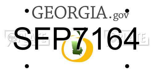 SFP7164 Georgia License Plate