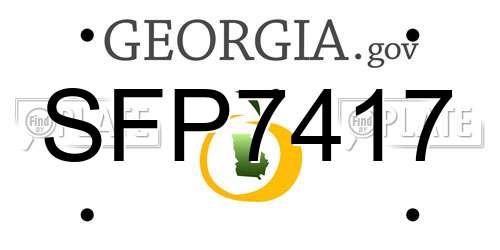 SFP7417 Georgia License Plate