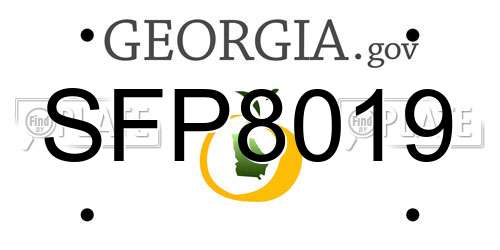 SFP8019 Georgia License Plate