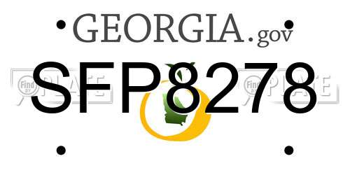 SFP8278 Georgia License Plate