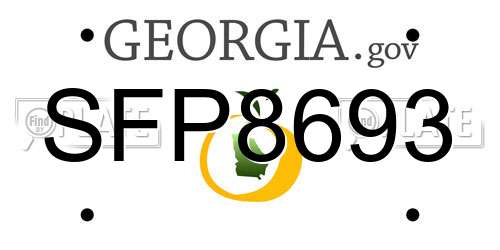 SFP8693 Georgia License Plate