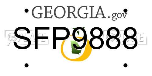 SFP9888 Georgia License Plate