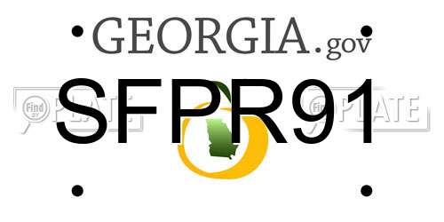 SFPR91 Georgia License Plate
