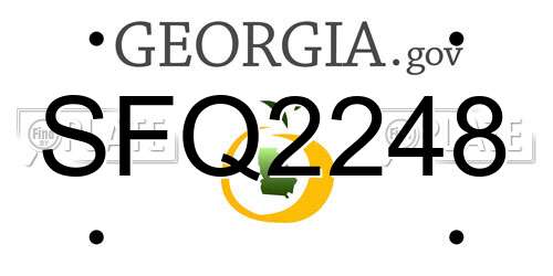SFQ2248 Georgia License Plate