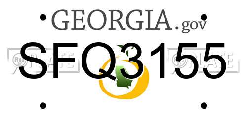 SFQ3155 Georgia License Plate