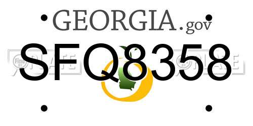 SFQ8358 Georgia License Plate