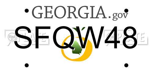 SFQW48 Georgia License Plate