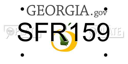 SFR159 Georgia License Plate