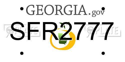 SFR2777 Georgia License Plate
