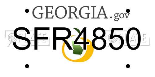SFR4850 Georgia License Plate