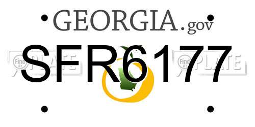 SFR6177 Georgia License Plate