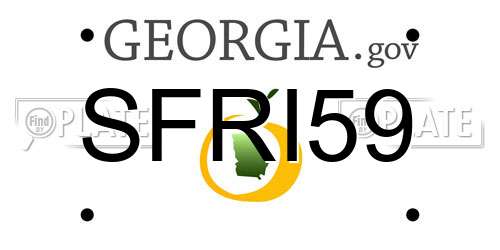 SFRI59 Georgia License Plate