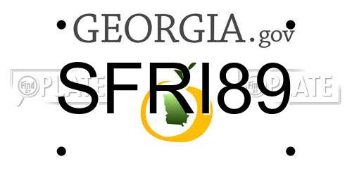 SFRI89 Georgia License Plate