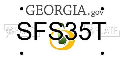 SFS35T Georgia License Plate