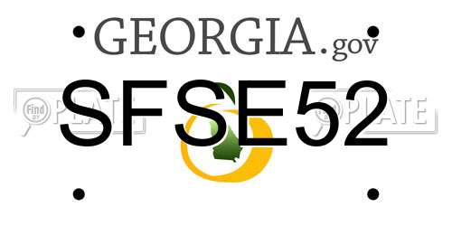 SFSE52 Georgia License Plate