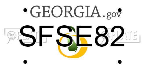 SFSE82 Georgia License Plate