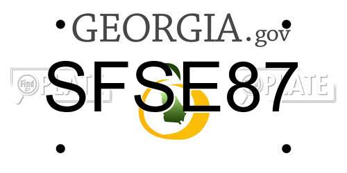 SFSE87 Georgia License Plate