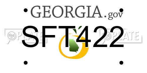 SFT422 Georgia License Plate