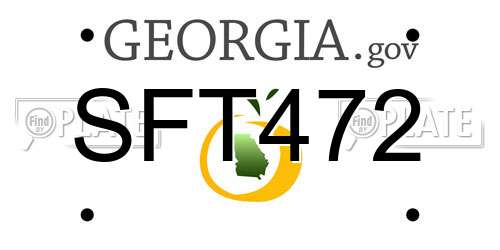 SFT472 Georgia License Plate