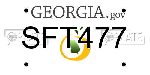SFT477 Georgia License Plate