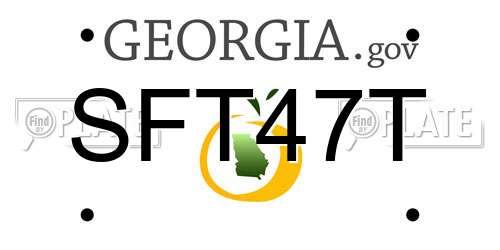 SFT47T Georgia License Plate